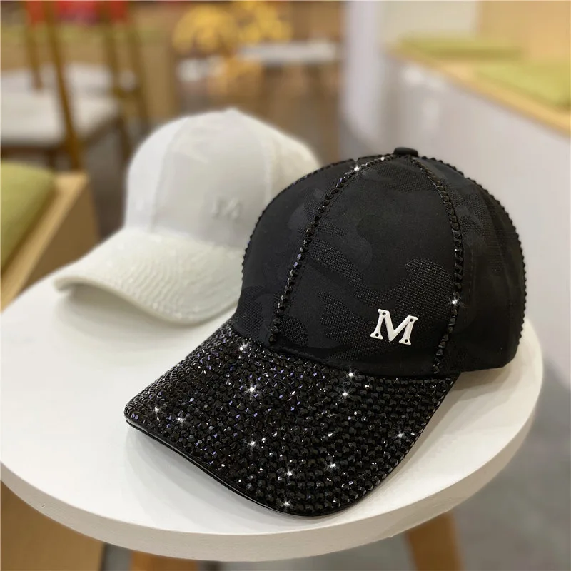 

202102-luluton9187 spring new Point drill letter Geometric pattern fabric lady baseball hat women leisure visors cap