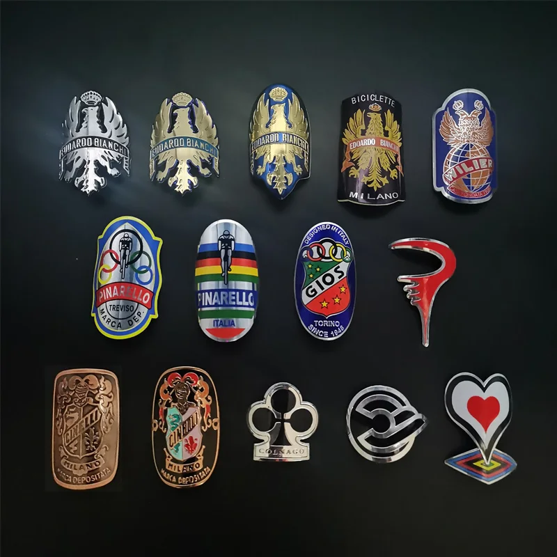 Значок на голову велосипеда Алюминиевые наклейки для горного BMX 2 шт.