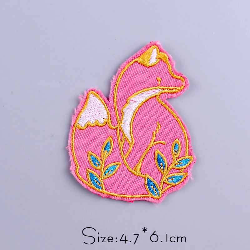 

Cute Mouse Sewing Badge Patches Iron On Patch On Clothes Fox Patch Diy Embroidered Patches For Clothing Applique Jacket T-Shirt