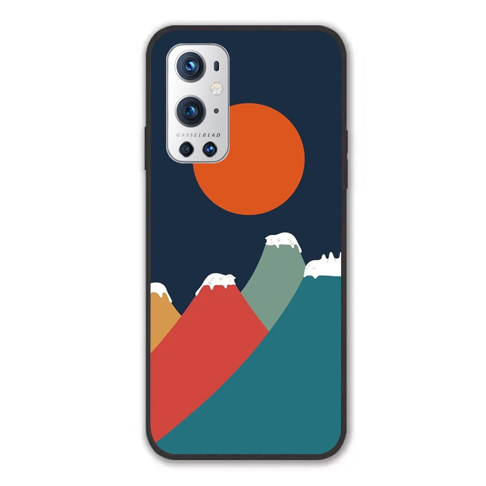 

For OnePlus Cat Landscape Soft TPU Border OnePlus 7 7T 7Pro 8 8T 8Pro 9 9Pro Case