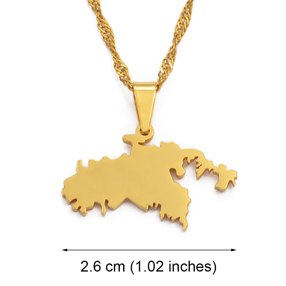 Ожерелье с подвеской в виде карты Святого Джона из Соединенных Штатов от Anniyo