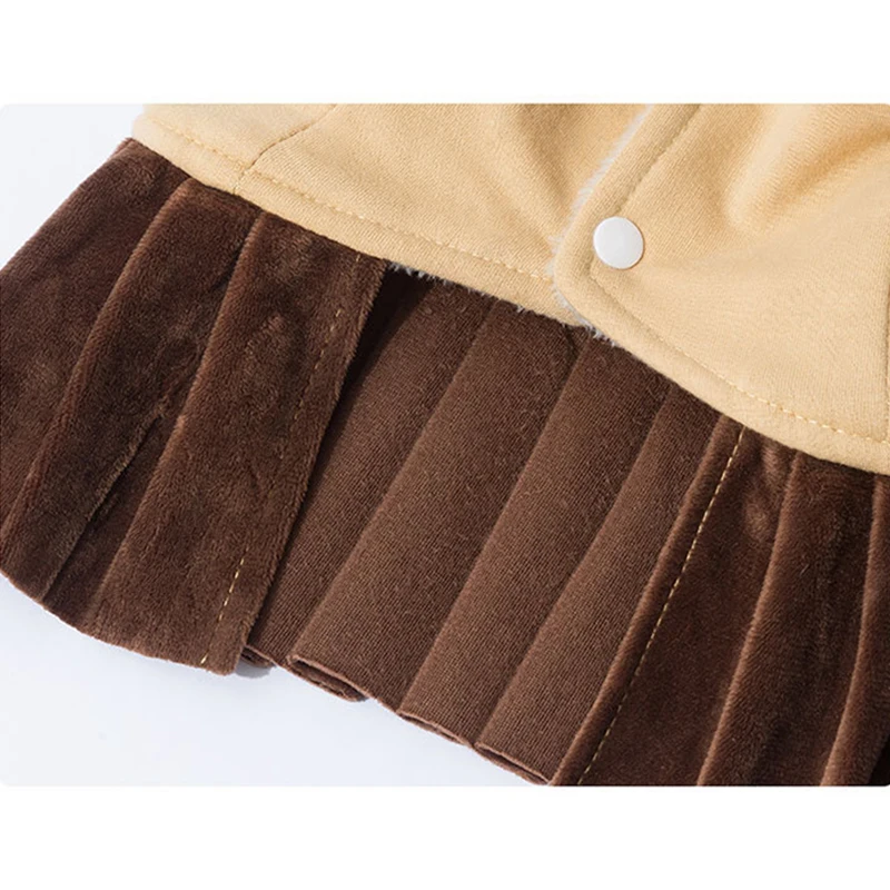 

Autumn and winter pet dog clothes thick knitted pleated skirt puppy Teddy Bichon small dog