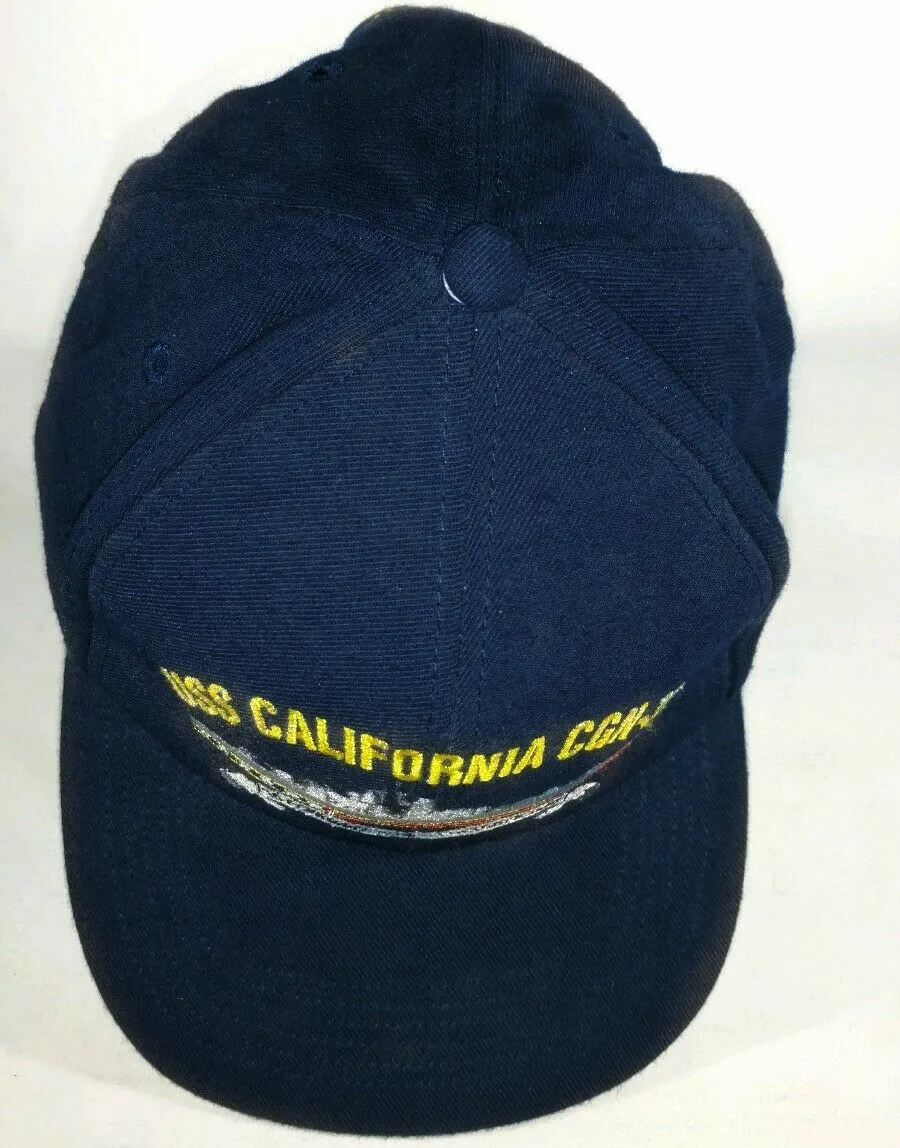 С принтом ВМС США Калифорния CGN 36 военный корабль военно морской флот шляпа