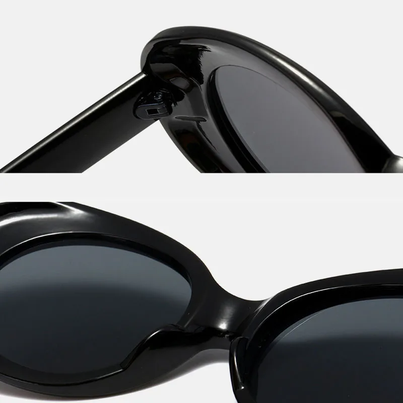 

Retro Sunglasses Oval Sunglasses Glasses Ladies Trendy Hot Vintage Retro Sunglasses Women's White Black Eyewear UV Sunglasses