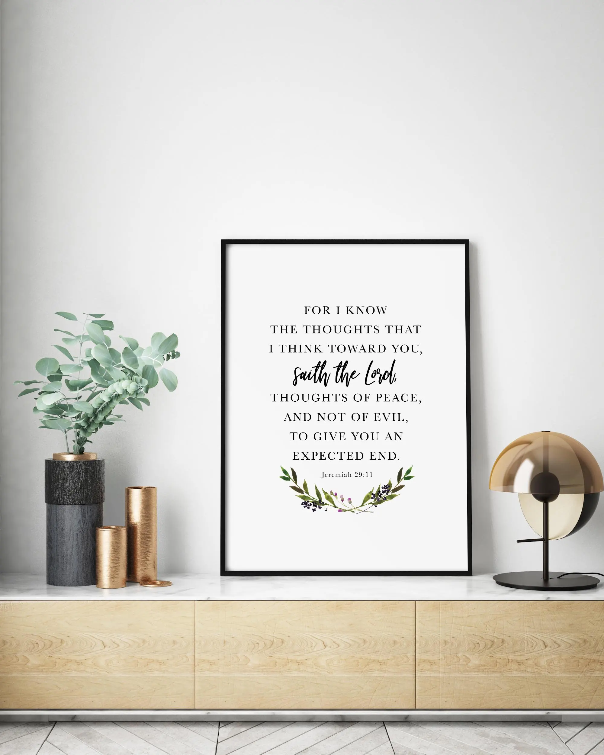 Иеремия 29 KJV печать на Библии настенное искусство христианский Декор | Дом и сад