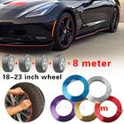 Высококачественная декоративная полоса для автомобиля, 8 м, Резиновая полоса для защиты шин, лезвия для оправы, автомобильный Стайлинг, литье, отделка колес
