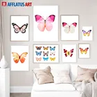 Красочная бабочка животное настенная Картина на холсте скандинавские постеры и принты настенные картины для гостиной домашний декор