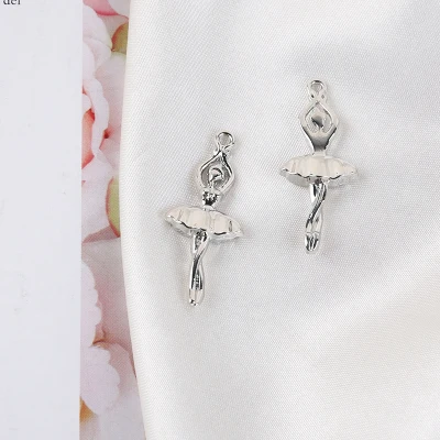 10pcs/pack Ballerina Ballet dance Metal Charms for Earring DIY Jewelry Accessories 13x32mm | Украшения и аксессуары