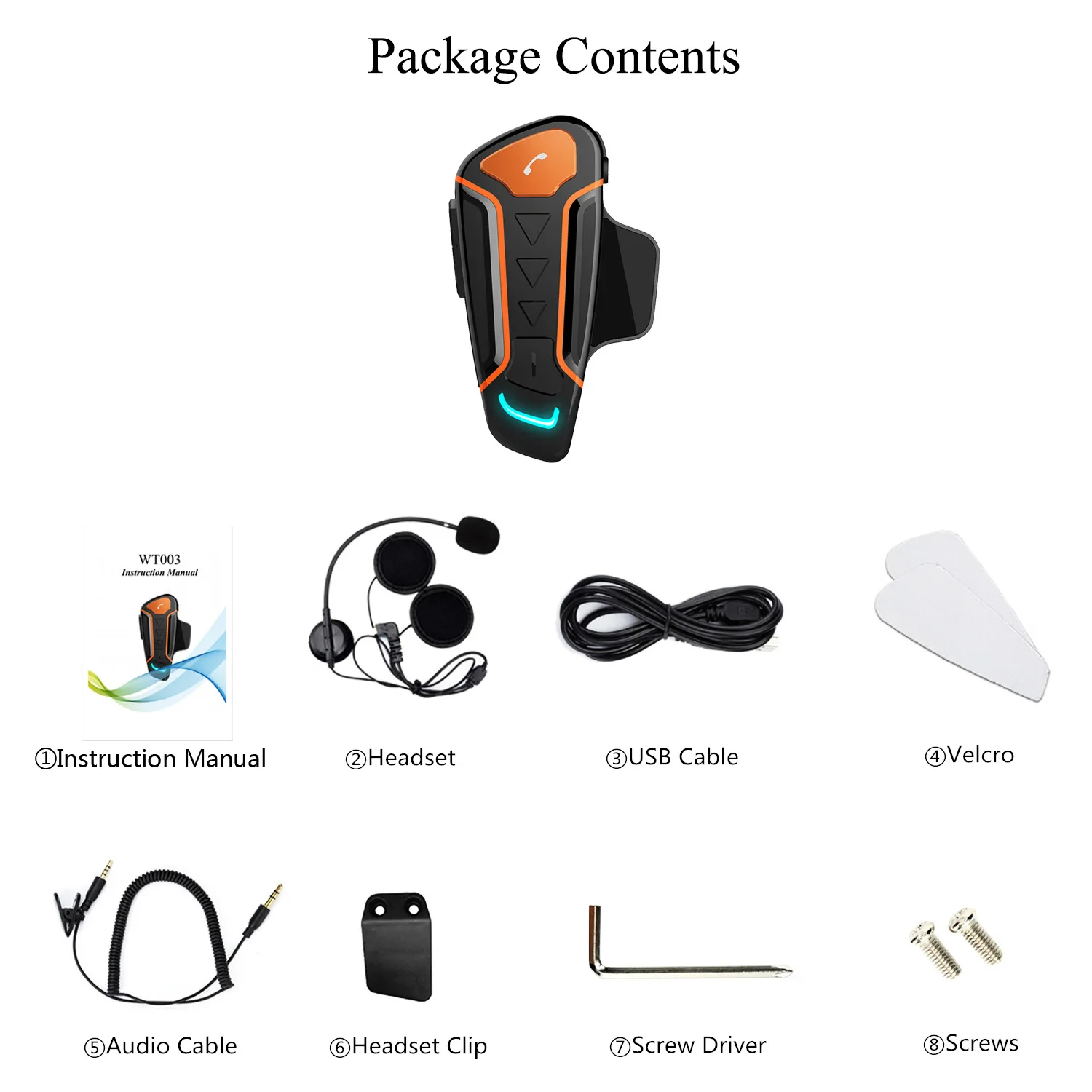 

Bluetooth Lntercom 1000m Waterproof Anti-interference Riding Hands Free Headphone Bluetooth For All Motorcycle Helmets