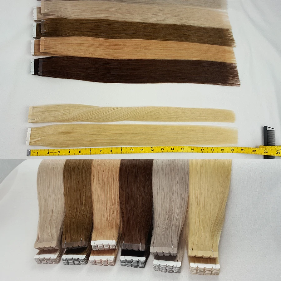 Showcoco мини белый стиль клейкие человеческие волосы для наращивания Remy