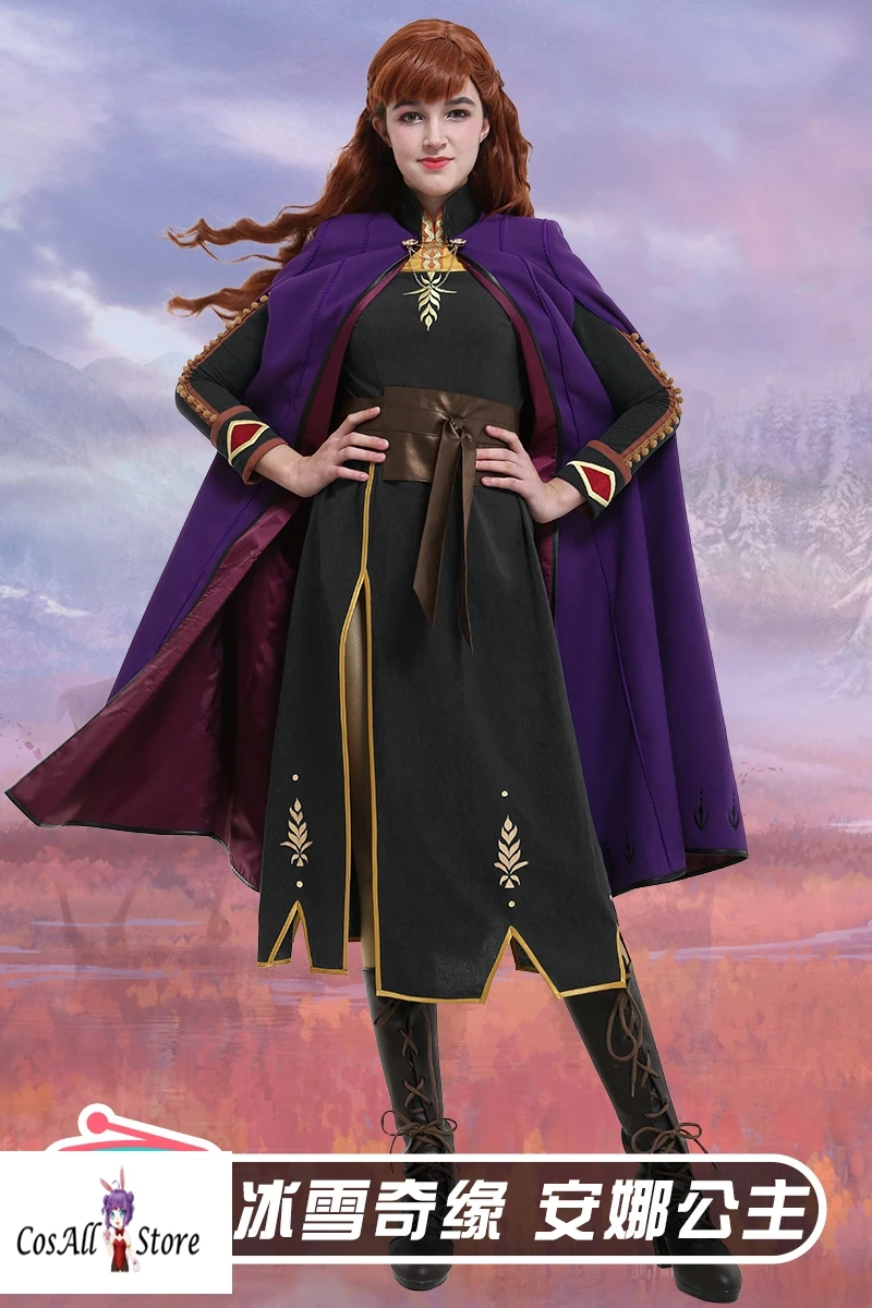 

2020 new dress Anna Cosplay costume dress female cloak dress