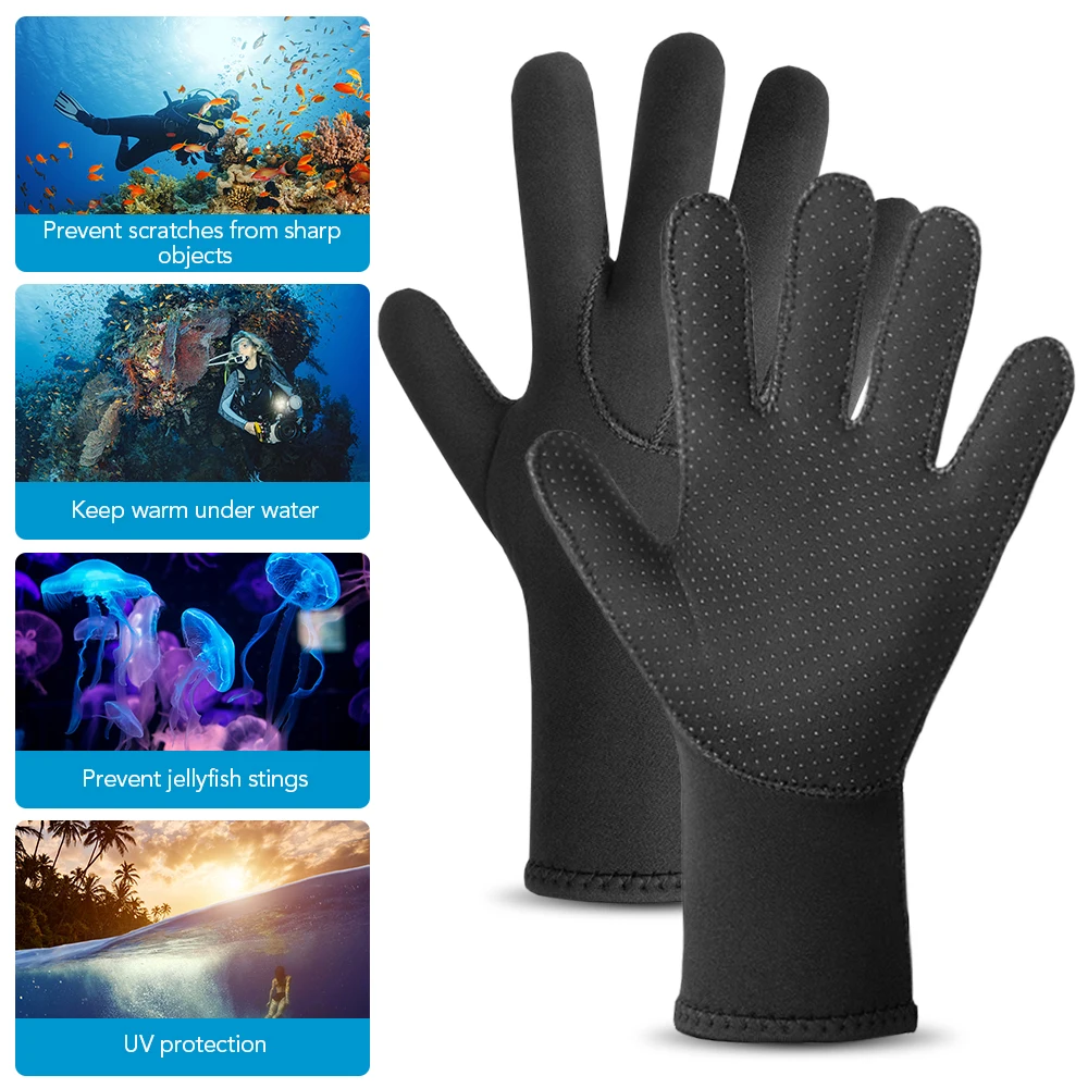 

Neoprene Diving Gloves Five Finger Wetsuit Gloves Snorkeling for Men and Women Scuba Diving Snorkeling Surfing Kayaking
