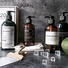 Многоразовые бутылки для ванной комнаты, емкость с прессом для шампуня, мытья тела, диспенсер для хранения шампуня, ванной комнаты, 250500 мл