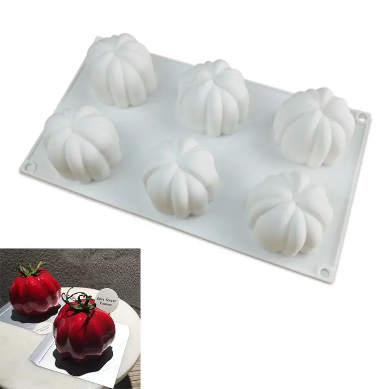 6 полости тыквы силиконовые формы для Мусса торт 3D плесень кондитерских шоколада