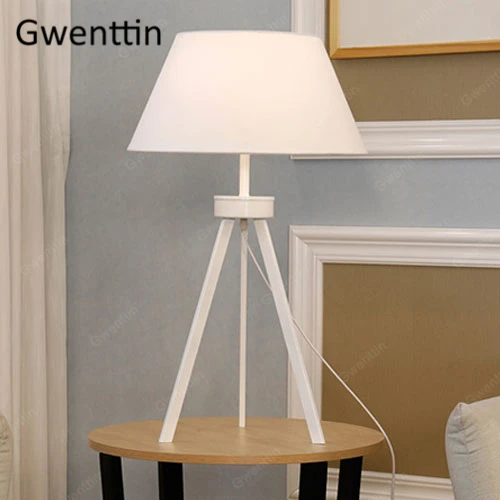 Table Lamp C Скандинавский тренога Торшеры для гостиной, спальни, абажур, Светильники для дома, арт-деко, современные светодиодные световые стойки, светильник - Цвет абажура: Table Lamp C