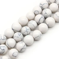 white howlite turquoises stone second generation round loose spacer beads 15 strand pick size for jewelry making 6 8 10 12 mm