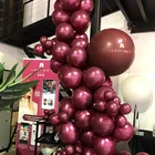 30 шт. 10 дюймов 12 дюймов винно-красный черный латекс шарики для свадебного украшения детский душ день рождения гелий воздушный шар Globos