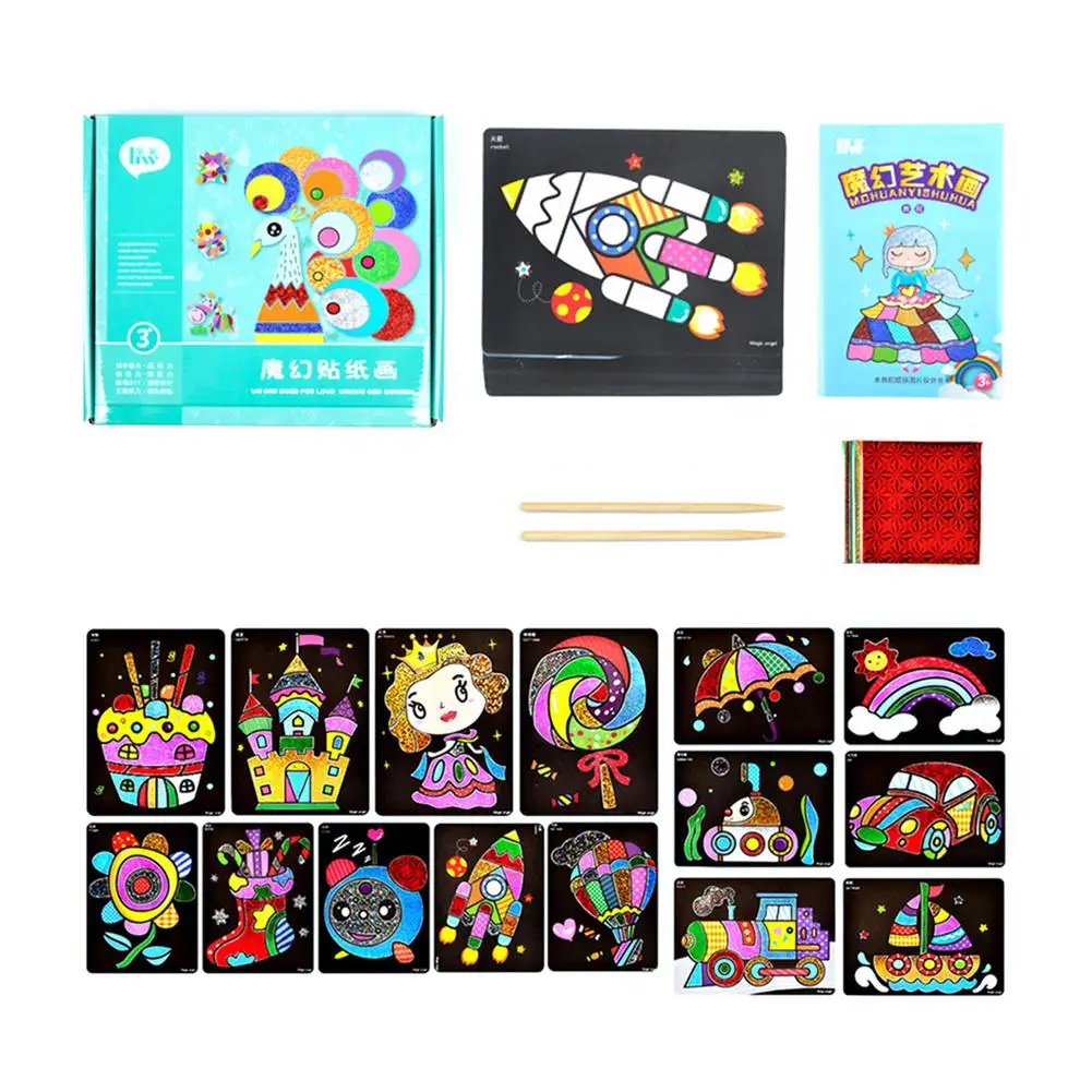 

DIY Cartoon Magical Transfer Painting Crafts For Kids Arts And Crafts Toys Children Creative Educational Learning Drawing Toys