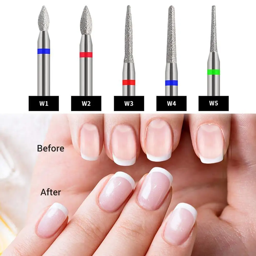 

1Pcs Diamond Nail Drill Ball Rotary Bit Eletric Milling Cuticle Files Burr Manicure Cutter Clean 5.0mm Polish Accessory X0D9