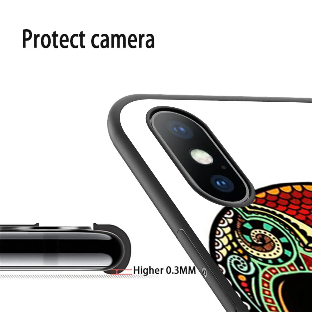 Coque Skull tattoos Soft Silicone Phone Case for iPhone 11 Pro Max X 5S 6 6S XR XS 7 8 Plus Cover | Мобильные телефоны и