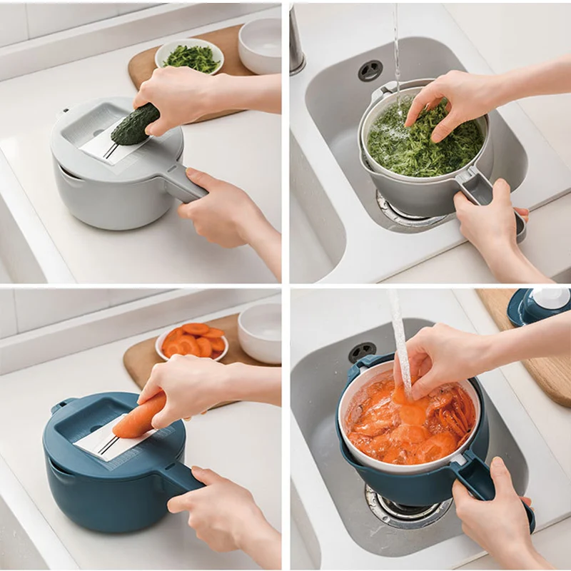 

Multifunction Vegetable Slicer Vegetable Cutter and Shredder Kitchen Multipurpose Grater with Guard ALI88