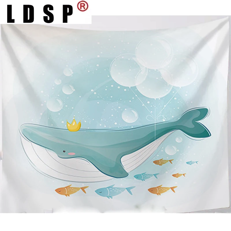 

LDSP Kanagawa Waves Printed Tapestry Wall Hanging Covering Rugs Background Cloth Beach Mat Blanket Art Bedroom Dorm Home Decor
