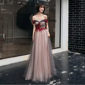 Bridesmaids Dresses Elegant Burgundy Boat Neck Off The Shoulder A-Line Sexy Dress Backless Vestidos Wedding Guest Dress Bridesmaids Dresses Elegant Burgundy Boat Neck Off The Shoulder A-Line Sexy Dress Backless Vestidos Wedding Guest Dress