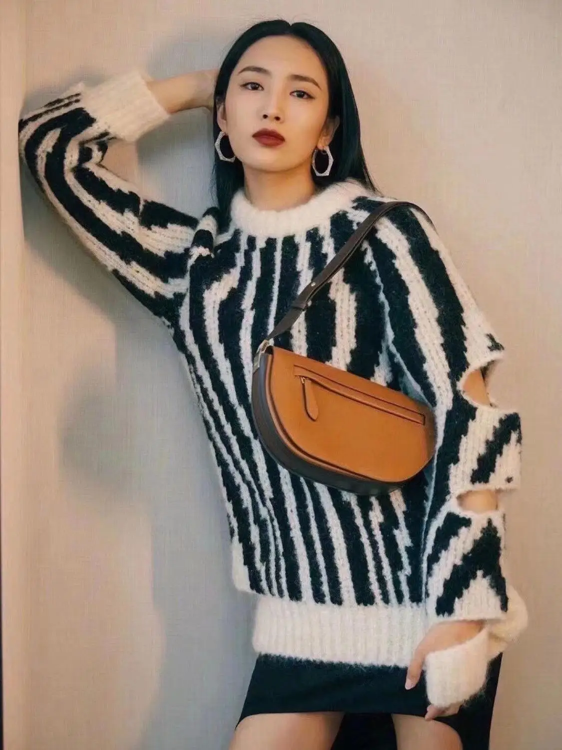 

Genuine Leather Underarm Bag Olympia Luxury Designer Female Calfskin Shoulder Bags Vintage Half Moon Shape Crossbody Bag