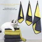 Банное полотенце для домашних животных, большие впитывающие полотенца из чистого волокна, мягкое быстросохнущее толстое банное полотенце без ворса, аксессуары для собак