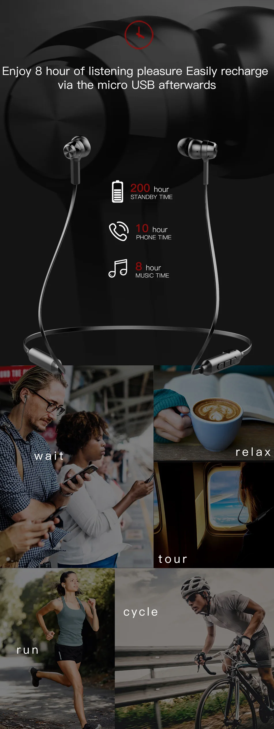 Baseus S06 Bluetooth наушники беспроводные магнитные шейные наушники громкой связи спортивные стерео наушники для samsung Xiaomi с микрофоном беспроводные наушники