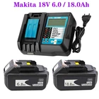 100% Оригинальный аккумулятор BL1860 18 в 6000 мАч18000 мАч литий-ионный аккумулятор для Makita 18 в аккумулятор BL1840 BL1850 BL1830 BL1860B