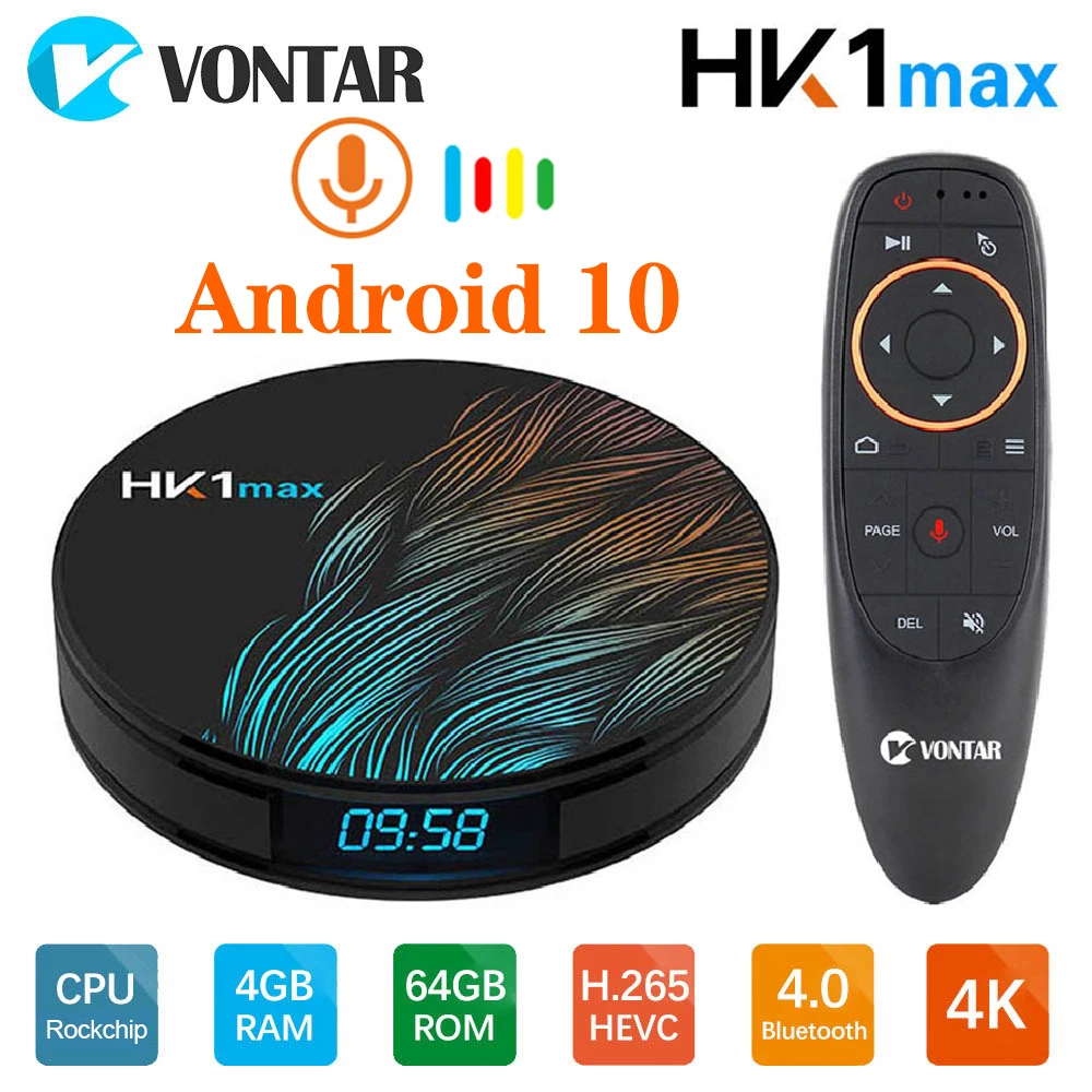 

HK1 MAX Smart TV Box Android 10 4GB 64GB 32GB 128G Rockchip 2.4/5.8G Wifi 1080P 4K 2G 16G Google Player TVBOX Set Top Box