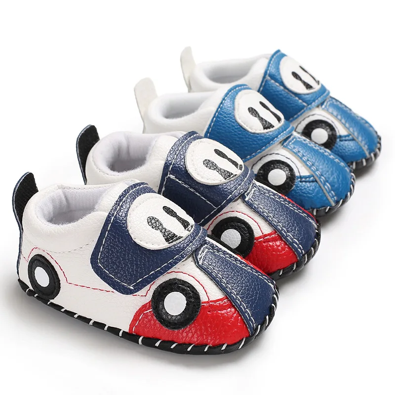 

Spring and Autumn Fashion Casual Cartoon Car Pattern Male Baby Child PU Leather Solid Baby Infant Toddler Shoes