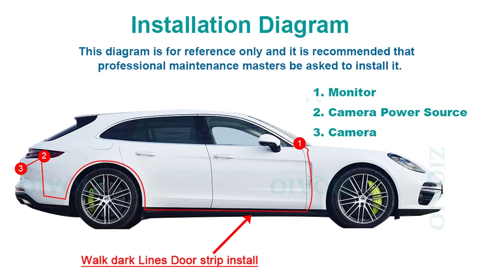 Car Rear View Camera Universal Backup Reverse Parking Camera Night Vision Waterproof Reversing Cam Wide Degree Car accessories