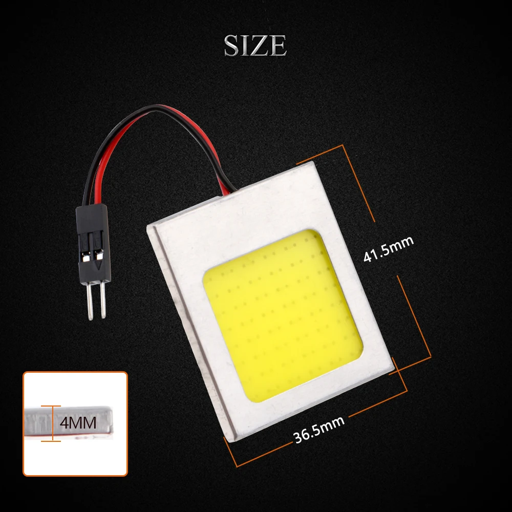 10 шт. DC12V Панель светильник COB 48 SMD Алюминий авто Интерьер Карта крыше читающие