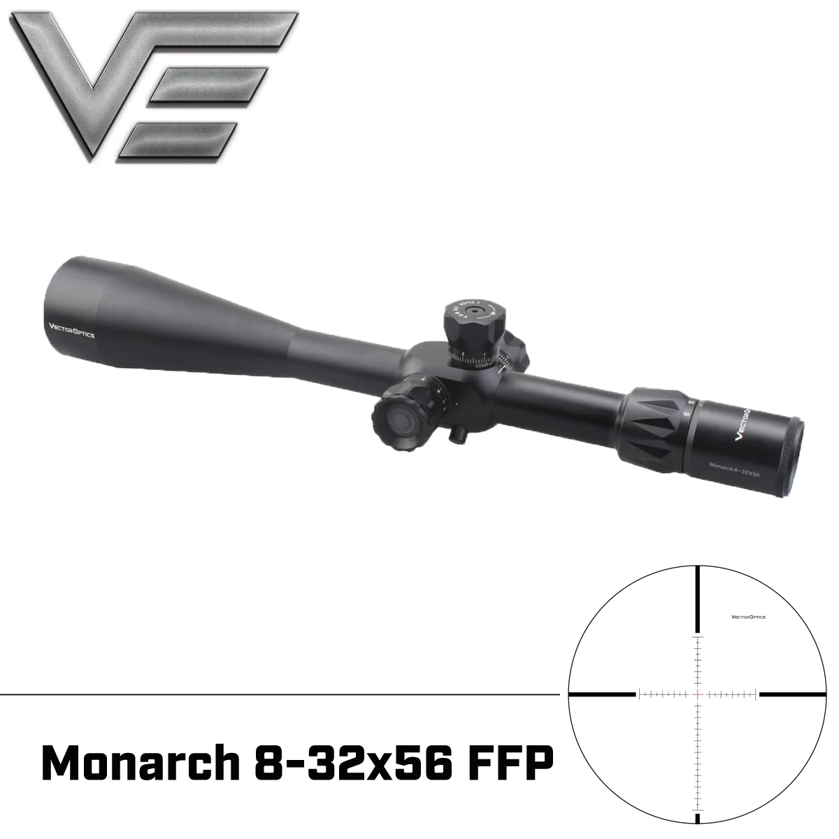 Векторная оптика Monarch 8-32x56 FFP тактический прицел 1/8 MOA Mildot сетка с креплением и солнцезащитным козырьком прицел для стрельбы