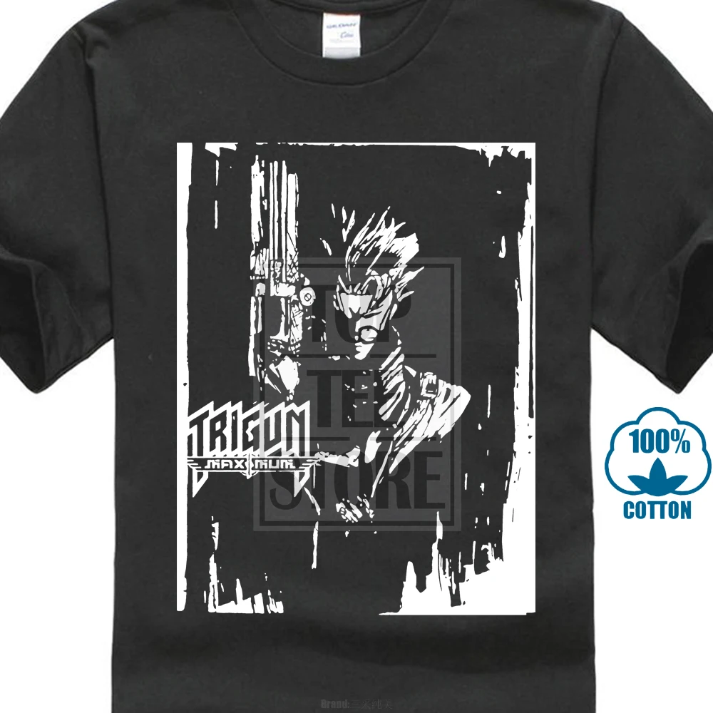 Trigun Максимальная Аниме Черная футболка Xs 2Xl 016109| |