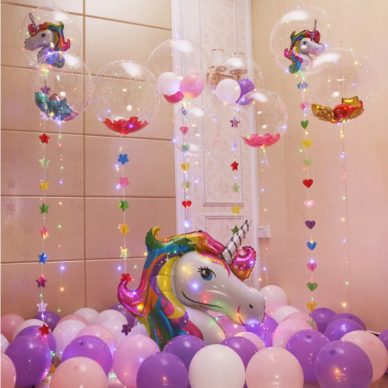 DIY Свадебные украшения для девичника светодиодный прозрачный надувные шары с