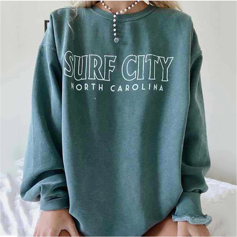 

Letter Print Sweatshirts Vintage Hoodies Women Loose Pullover2020 Autumn New Long Sleeve Streetwear Teens France Fashion Clothes