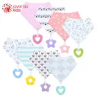 Детская бандана Слюнявчики унисекс для прорезывания зубов и слюнятия Слюнявчики супер мягкие впитывающие хлопковые Слюнявчики, набор игрушек для прорезывания зубов для мальчиков и девочек