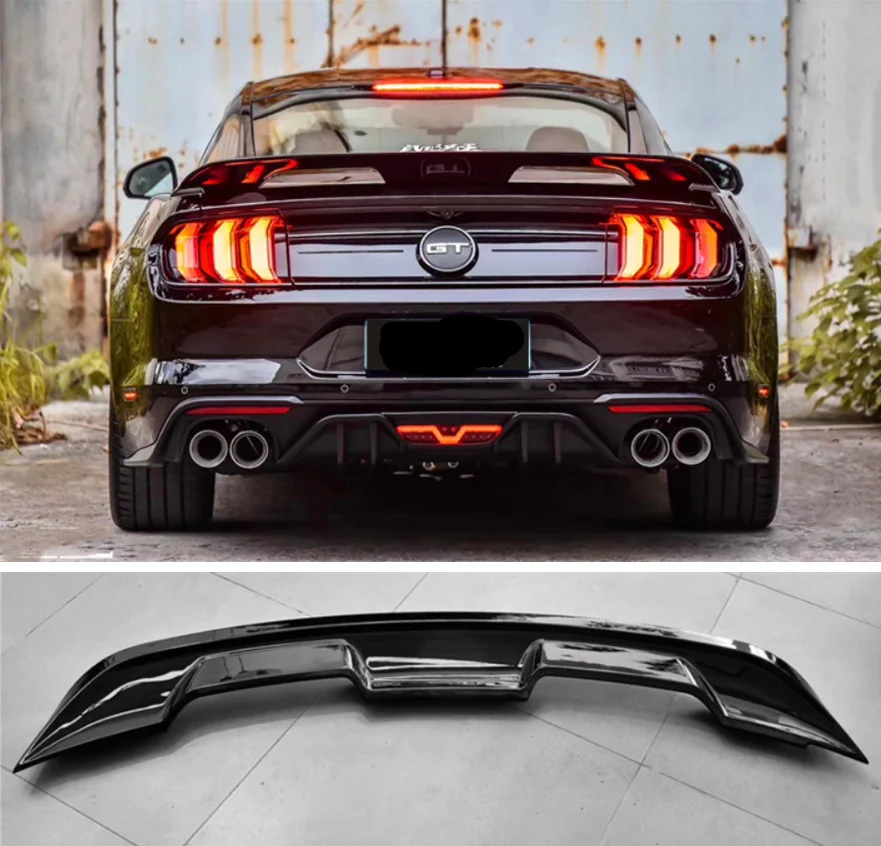High Quality ABS REAR WING TRUNK LIP SPOILER FOR FORD MUSTANG 2015 2016 2017 2018 2019 2020 GT500 STYLE