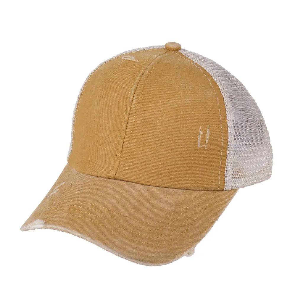 

Adjustable Mesh Baseball Cap Outdoor Snapback Plain Hat Men Women Hip Hop Visor Hats Summer Casual Vintage Dad Trucker Cap