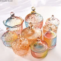 european style electroplating stained glass storage tank water candy jar dried fruit dessert storage tank snack sugar bowl
