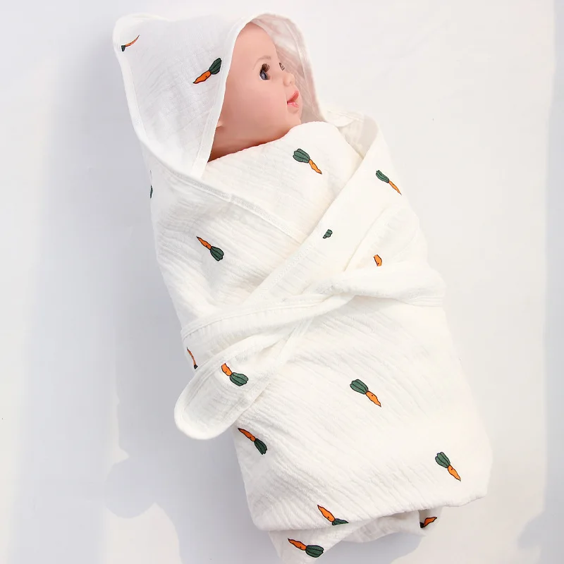 Детское муслиновое одеяло органическое Хлопковое полотенце для новорожденных