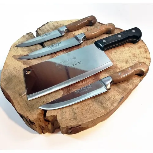 

Handmade Local Handcrafting Knife Wooden Meat Bread Vegetable Fruit Knife Sharpening Tool Wooden Billet 5 Pieces