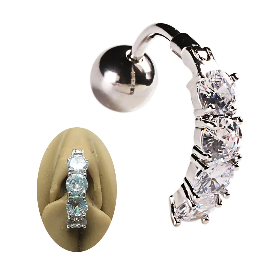 Женское сексуальное ювелирное изделие для пирсинга тела клитора гениталий из