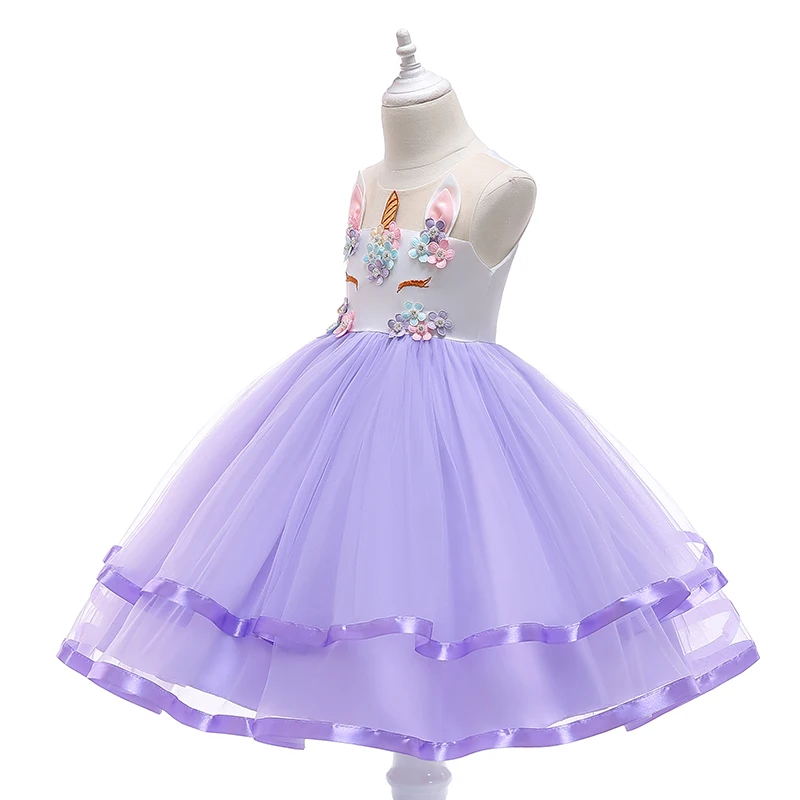 Комплект из 3 предметов платье с единорогом на Рождество день рождения косплей