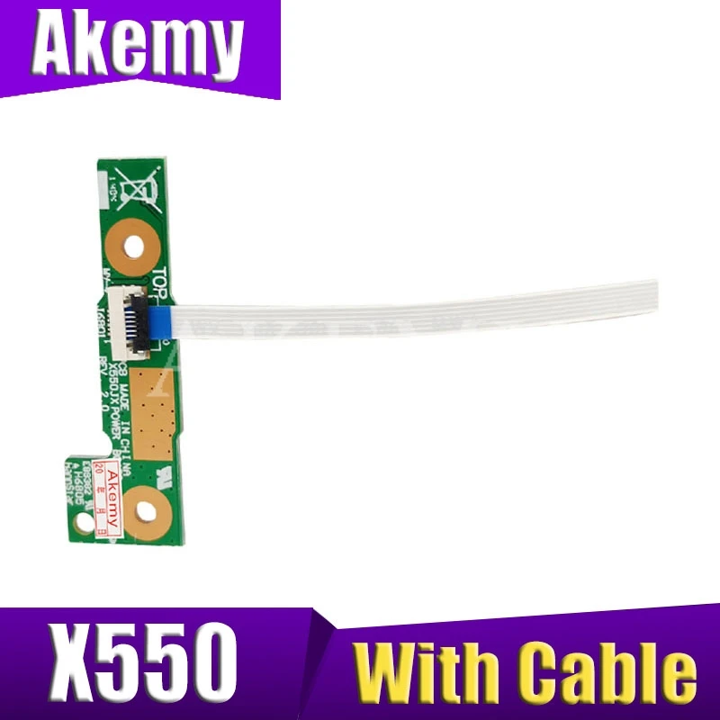 Плата кнопки питания с кабелем для Asus X550 Y581C Y581L X552E X550EP X550EA Y581E протестирована
