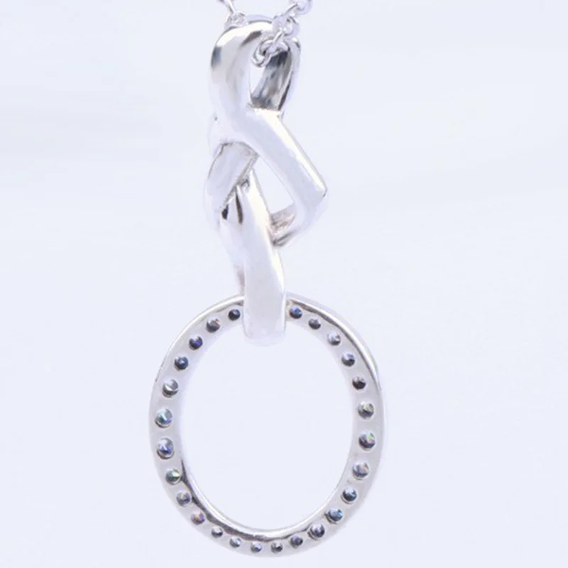 

Original 925 Sterling Silver Charm Exquisite Heart Interwoven Necklace Pendant Fit Pandora Women Bracelet & Necklace Diy Jewelry