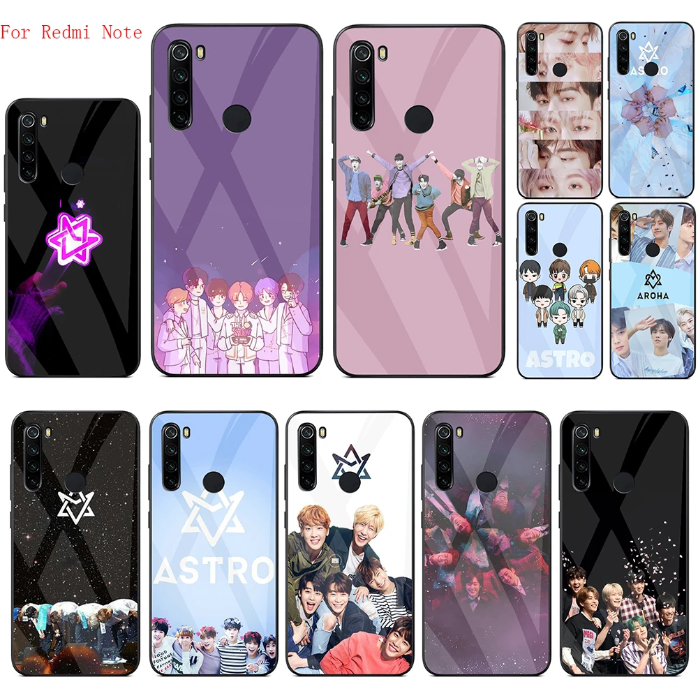 Чехол из закаленного стекла KPOP ASTRO Heart для Xiaomi Redmi Note 5 6 7 8 9 Pro Max 8T 9S 10 задняя крышка |